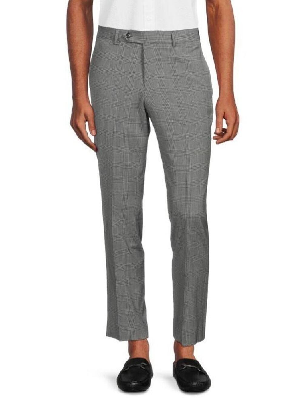Brooks Brothers Brook Scool Pants wool blend Men w 36/32 Grey Regent Fit A006768